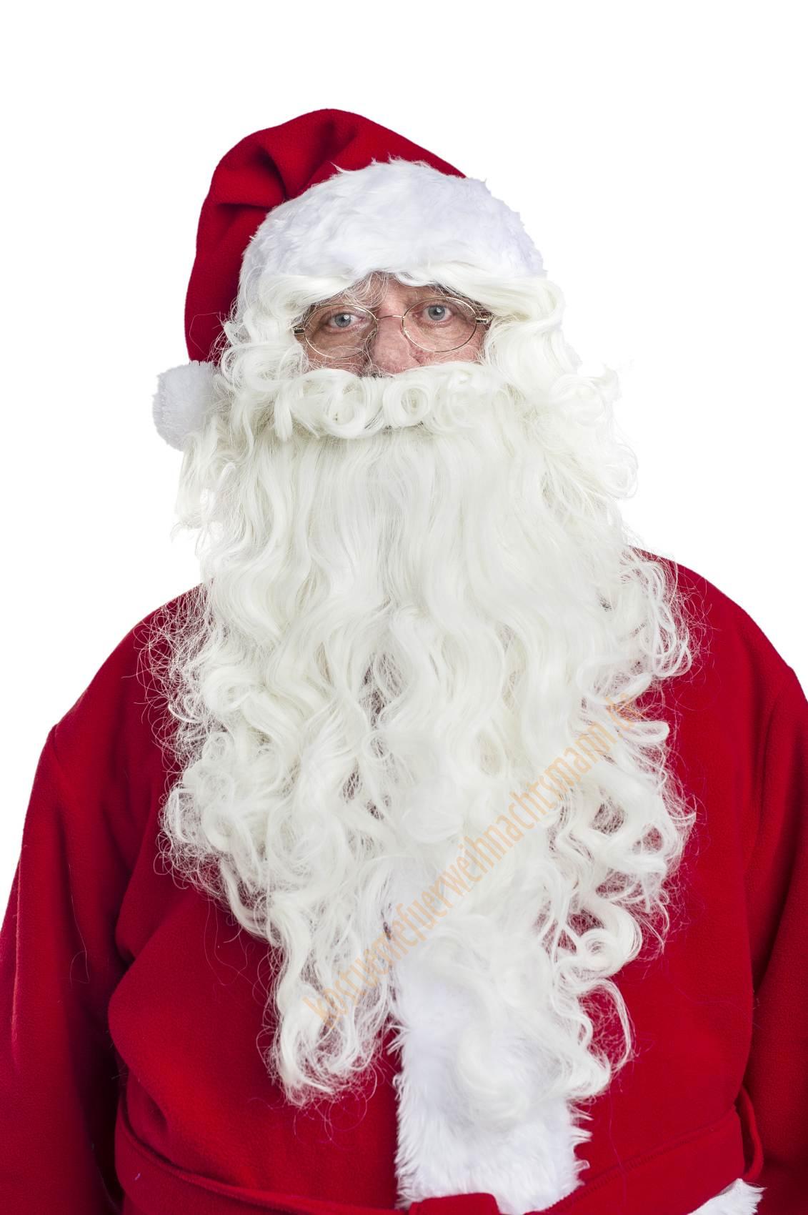 Orl Zubehör zu Kostüm Weihnachtsmann Nikolaus mit Bart Perücke 