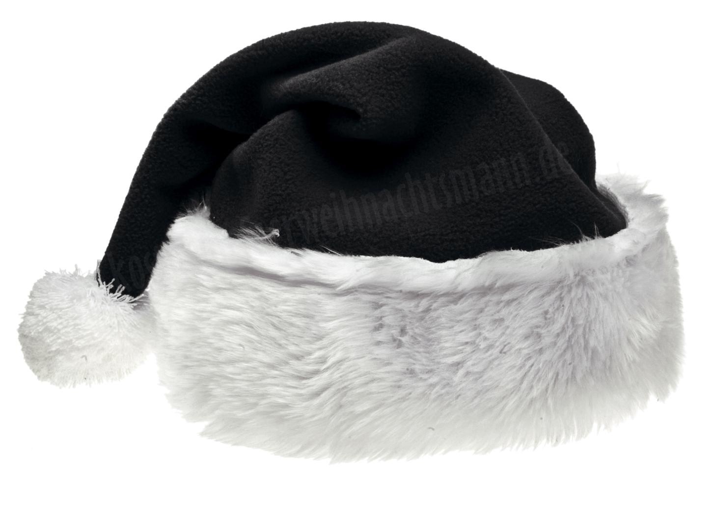 Schwarze Weihnachtsmannmütze