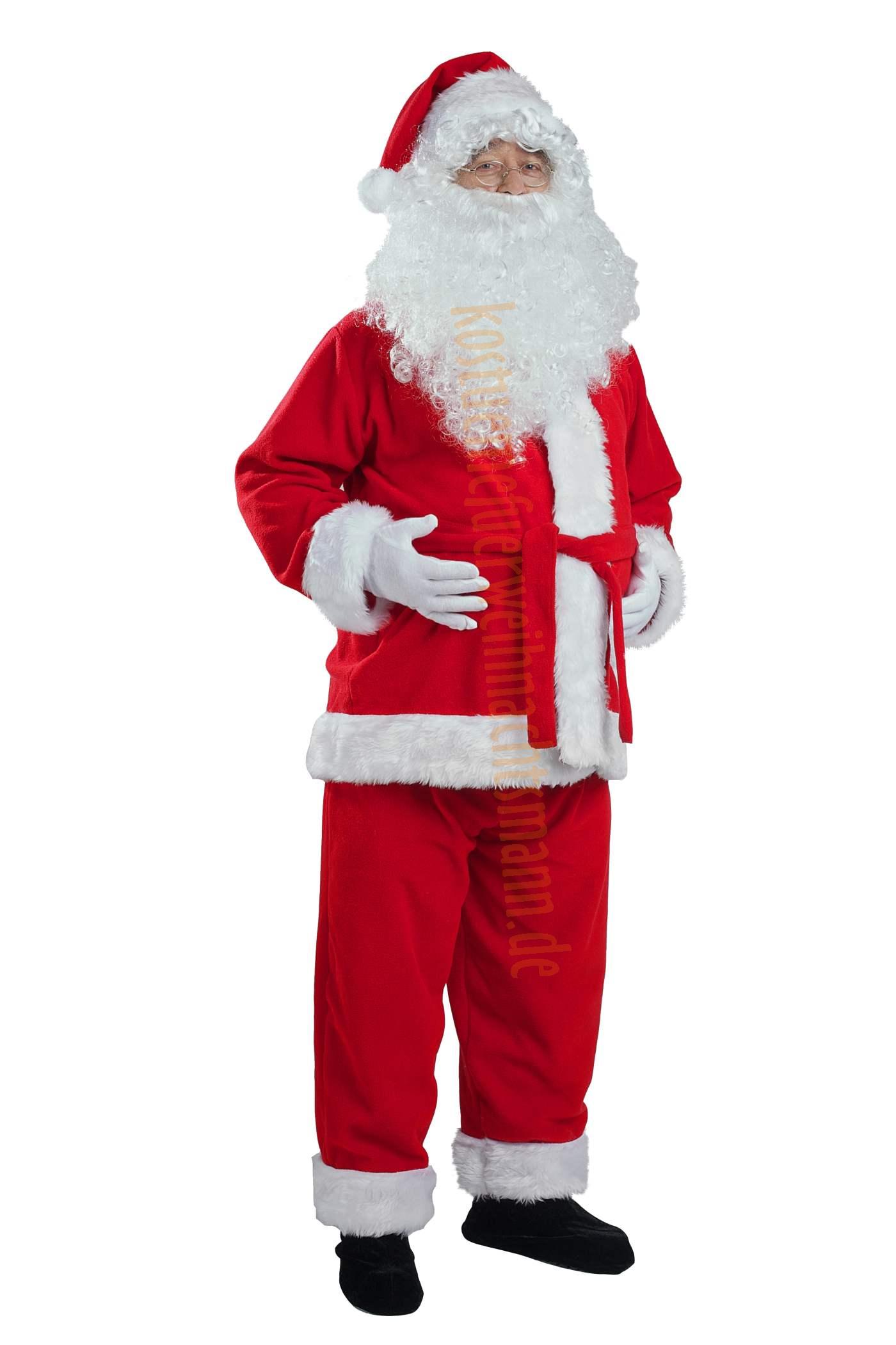 Weihnachtsmannkostüm aus Fleece - Set mit 3 Elementen