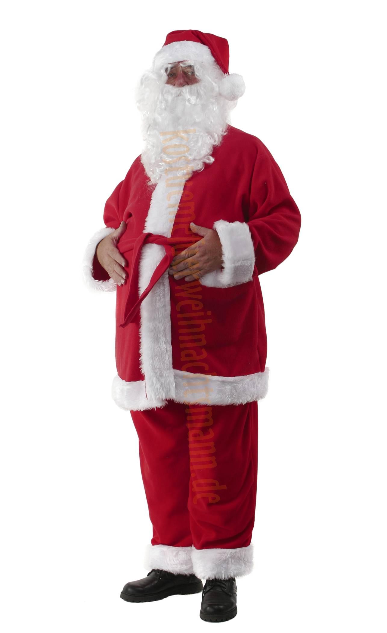 Weihnachtsmannkostüm aus Fleece - Set mit 5 Elementen