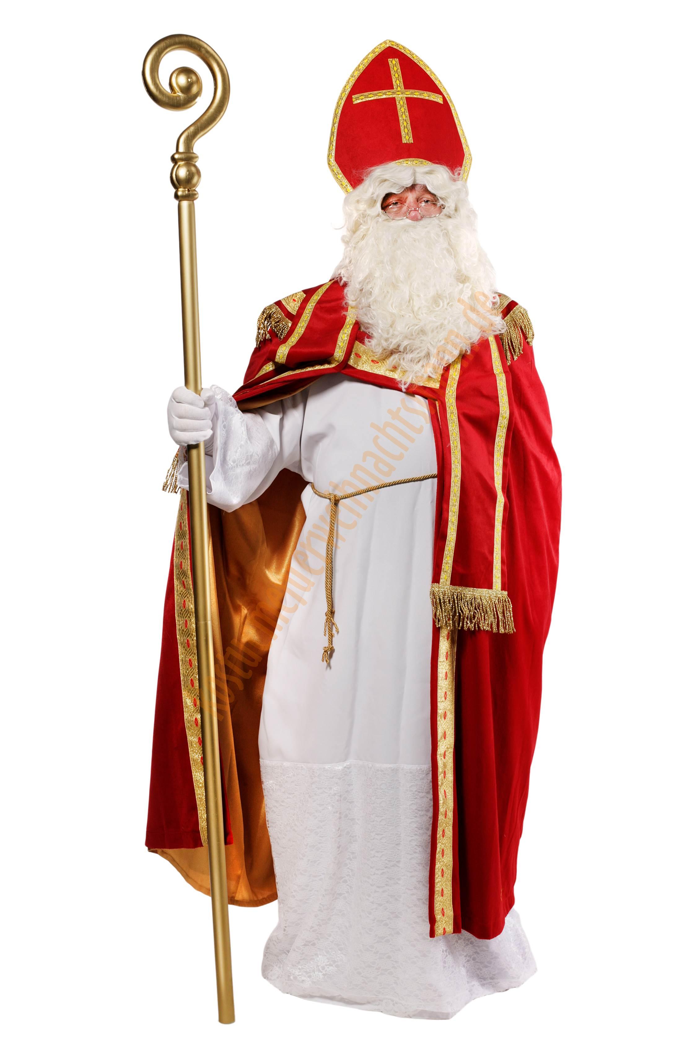 Kostüm Zubehör Metall Bischofstab zu Nikolaus Weihnachtsmann FM 