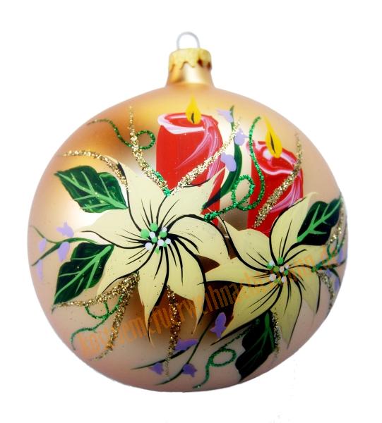 Handbemalte Weihnachtskugel Muster 8 - Weihnachtsmannkostüm