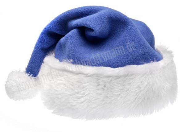 blau Weihnachtsmannmütze