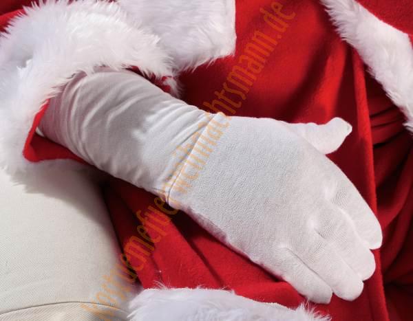 lange Weihnachtsmannhandschuhe, lange weiße Baumwollhandschuhe
