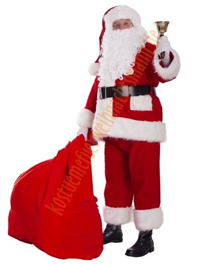 Weihnachtsmannkostüm 5 Teile Unisex Weihnachtsmann Kostüm Nikolauskostüm Kostüm 