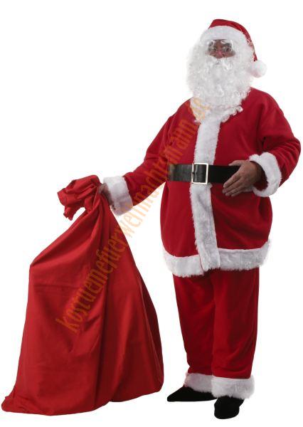 Weihnachtsmannkostüm aus Fleece - Stiefelbedeckungen / Gürtel