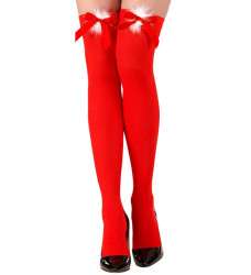 Klassische Weihnachtsstrümpfe mit Schleife