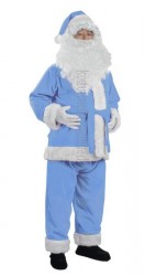 Babyblau Weihnachtsmannkostüm, Babyblau Nikolauskostüm - Jacke, Hose und Mütze Babyblau Weihnachtsmannkostüm, Babyblau Nikolauskostüm - Jacke, Hose und Mütze