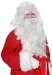 lange dichte weiße Weihnachtsmannbart mit Perücke (40cm) - Silhouette