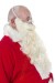 lange hell-cremefarben Weihnachtsmannbart mit Perücke (40cm) - Befestigen