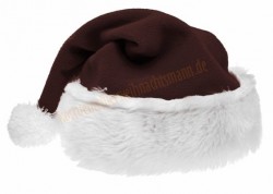Dunkelbraun Weihnachtsmannmütze, Dunkelbraun Nikolausmütze Dunkelbraun Weihnachtsmannmütze, Dunkelbraun Nikolausmütze