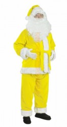 Zitronengelb Weihnachtsmannkostüm, Zitronengelb Nikolauskostüm - Jacke, Hose und Mütze Zitronengelb Weihnachtsmannkostüm, Zitronengelb Nikolauskostüm - Jacke, Hose und Mütze