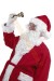 Nikolausglocke aus Messing mit braunen Holzgriff, Weihnachtsmannglocke und Weihnachtsmann