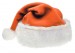 orangene Weihnachtsmannmütze