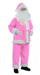 Rosa Weihnachtsmannkostüm, Nikolauskostüm - Jacke, Hose und Mütze Rosa Weihnachtsmannkostüm, Nikolauskostüm - Jacke, Hose und Mütze