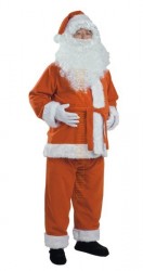 Rostbraun Weihnachtsmannkostüm, Rostbraun Nikolauskostüm - Jacke, Hose und Mütze Rostbraun Weihnachtsmannkostüm, Rostbraun Nikolauskostüm - Jacke, Hose und Mütze