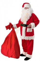 Weihnachtsmannkostüm mit lang Pelz - Gürtel/Stiefelbedeckungen Weihnachtsmannkostüm mit lang Pelz - Gürtel/Stiefelbedeckungen
