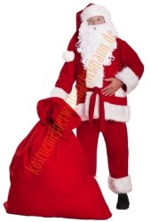 Professionelles Weihnachtsmann Set - Elegantes Weihnachtsmannkostüm - Weihnachtsmannbrille, Geschenkesack Professionelles Weihnachtsmann Set - Elegantes Weihnachtsmannkostüm - Weihnachtsmannbrille, Geschenkesack