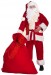 Professionelles Weihnachtsmann Set - Elegantes Weihnachtsmannkostüm - Weihnachtsmannbrille, Geschenkesack