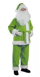 Weihnachtsmannkostüm aus Fleece in avokadogrün - Jacke Hose Mütze Weihnachtsmannkostüm aus Fleece in avokadogrün - Jacke Hose Mütze