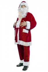 Brille mit Bart - Fliege Weihnachtsmann Nikolaus Kostüm Set 3 tlg Hosenträger 