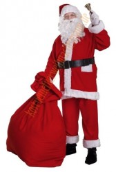 Weihnachtsmannkostüm - vollständig (Glocke, Handschuhe, T-shirt) Weihnachtsmannkostüm - vollständig (Glocke, Handschuhe, T-shirt)