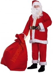 Weihnachtsmannkostüm aus Fleece - Stiefelbedeckungen / Gürtel Weihnachtsmannkostüm aus Fleece - Stiefelbedeckungen / Gürtel