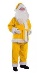 gelb Weihnachtsmannkostüm, Lila Nikolauskostüm - Jacke, Hose und Mütze
